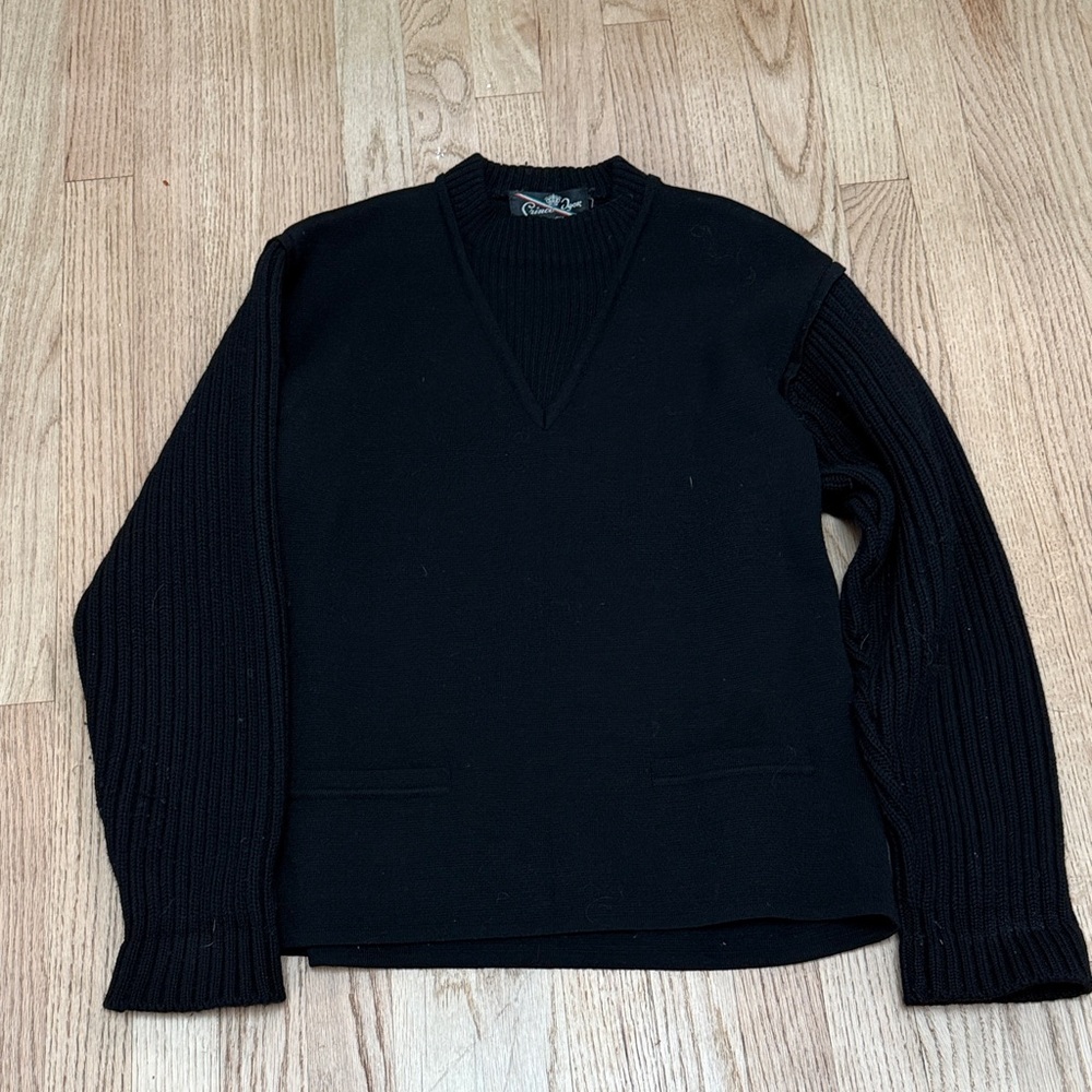 Vintage Sweater Made in Italy 1960s Prince Igor Black
